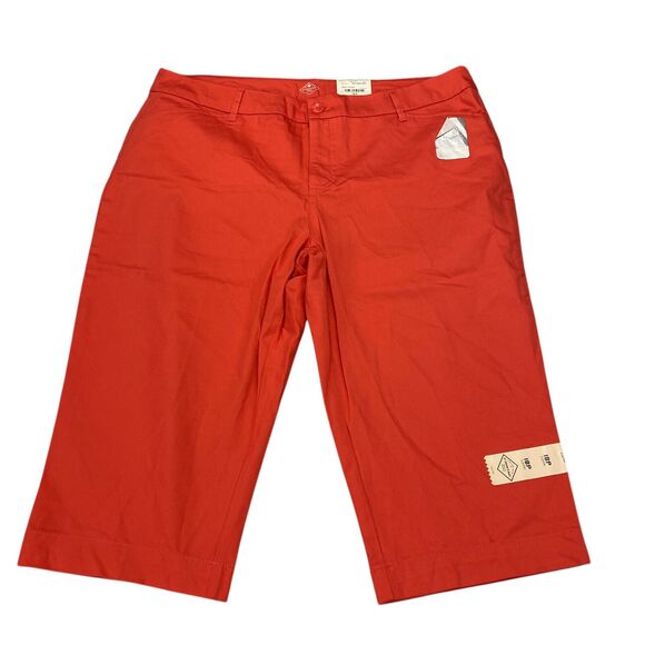 St Johns Bay Women 18P Secretly Slender Mid- Rise Capri Bright Cayene $36 - Picture 10 of 14